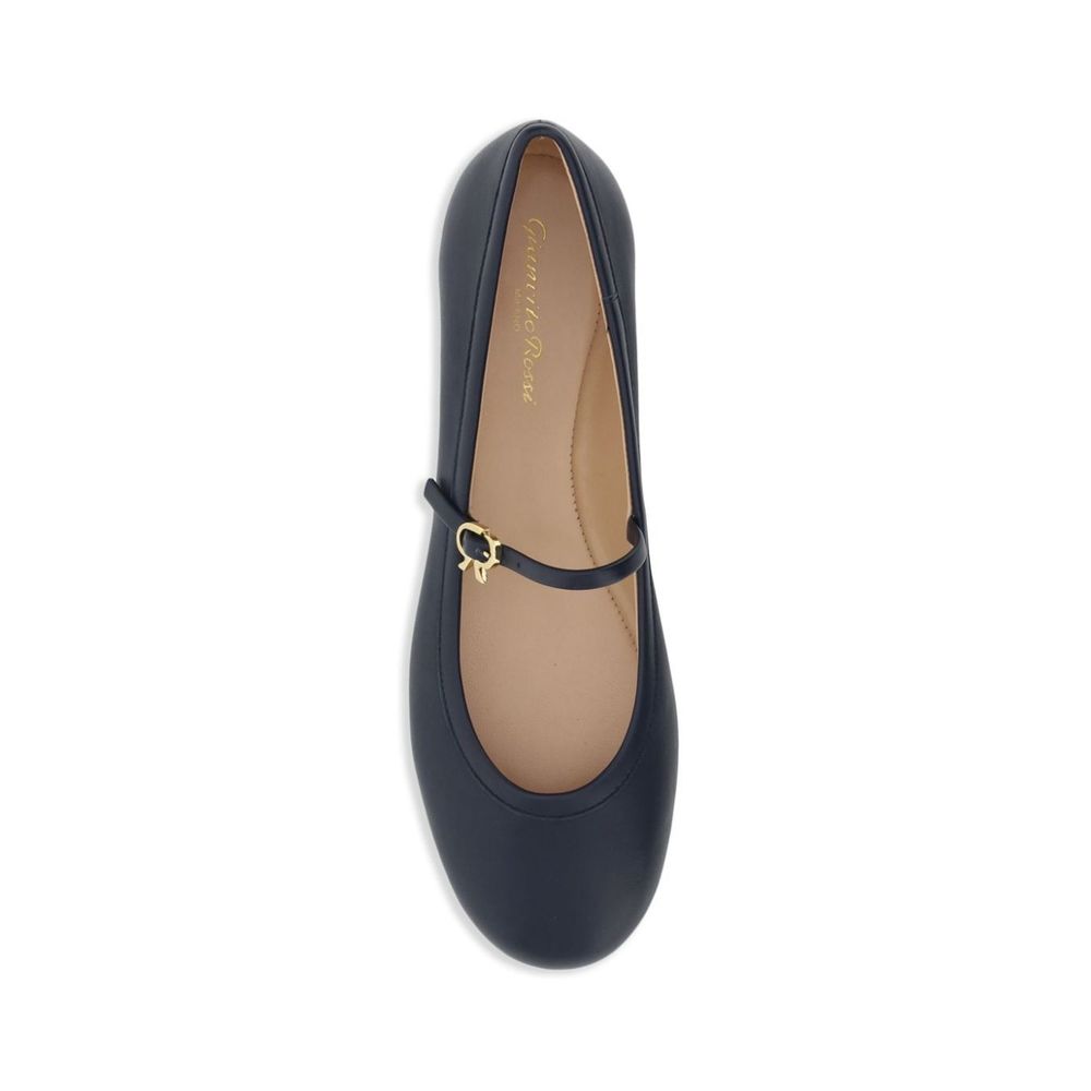 Gianvito Rossi Blue Fabric Ballet Women's Flats