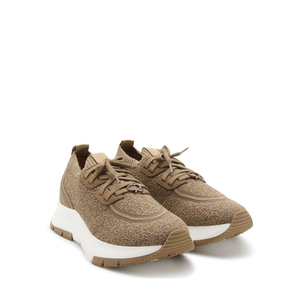 Gianvito Rossi Brown Fabric Athletic Women's Sneakers