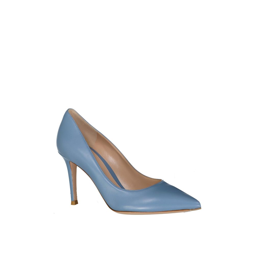 Gianvito Rossi Blue Leather High Heel Women's Pumps