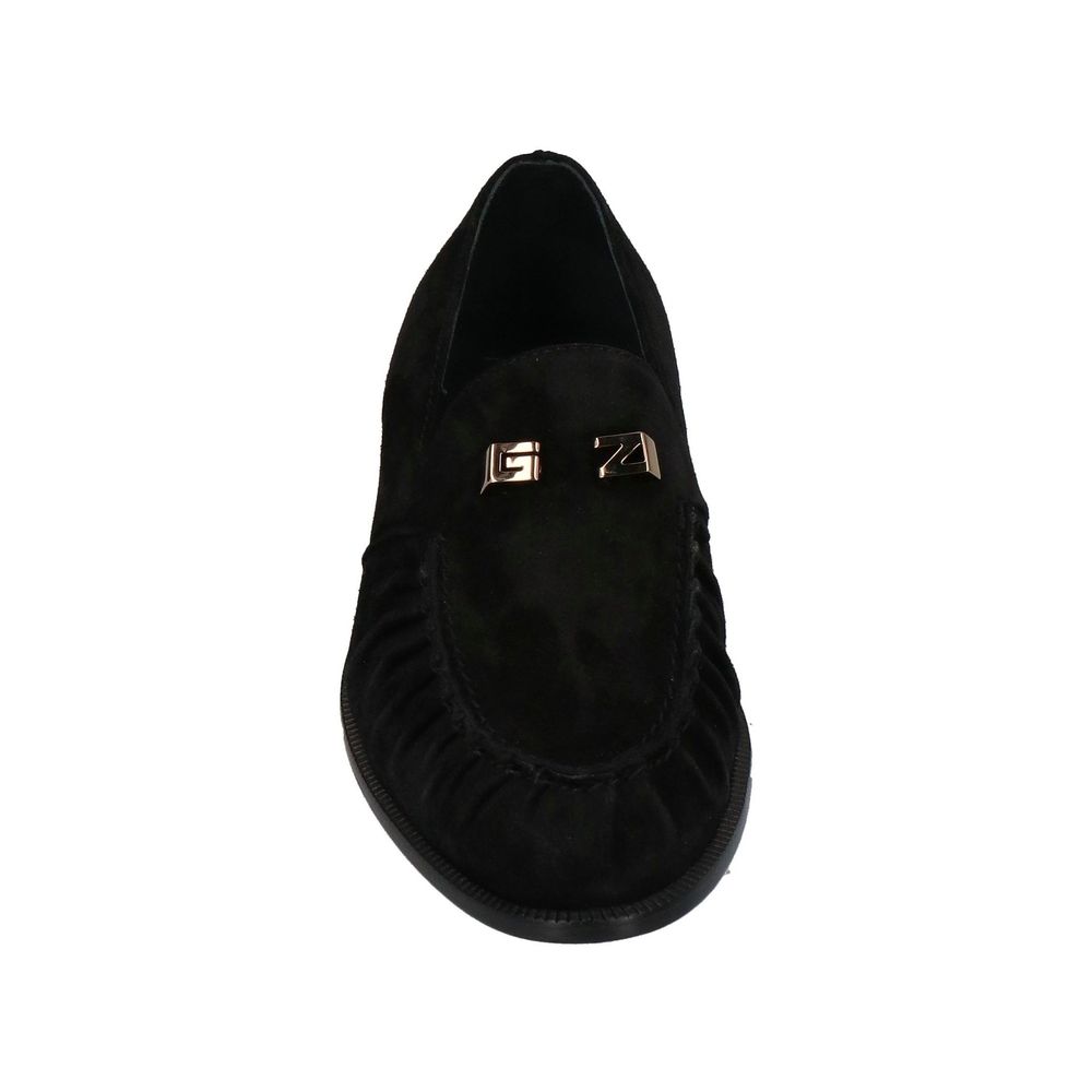 Giuseppe Zanotti Black Calfskin Slip-On Men's Loafers