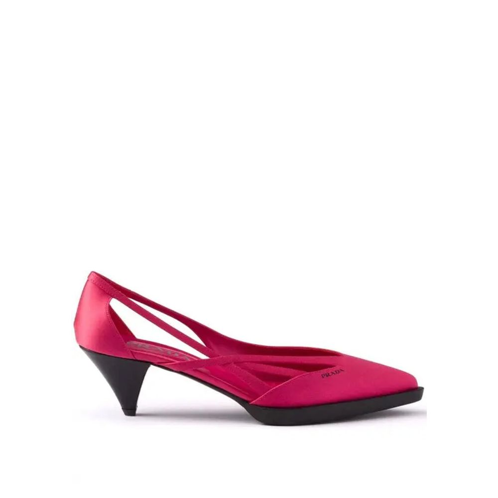 Prada Multicolor Silk Mid Heel Women's Pumps
