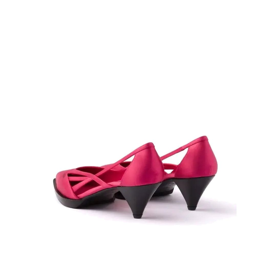 Prada Multicolor Silk Mid Heel Women's Pumps