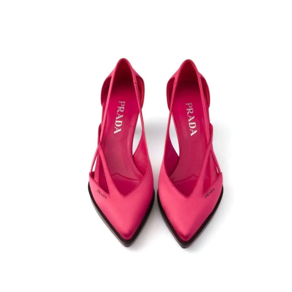 Prada Multicolor Silk Mid Heel Women's Pumps