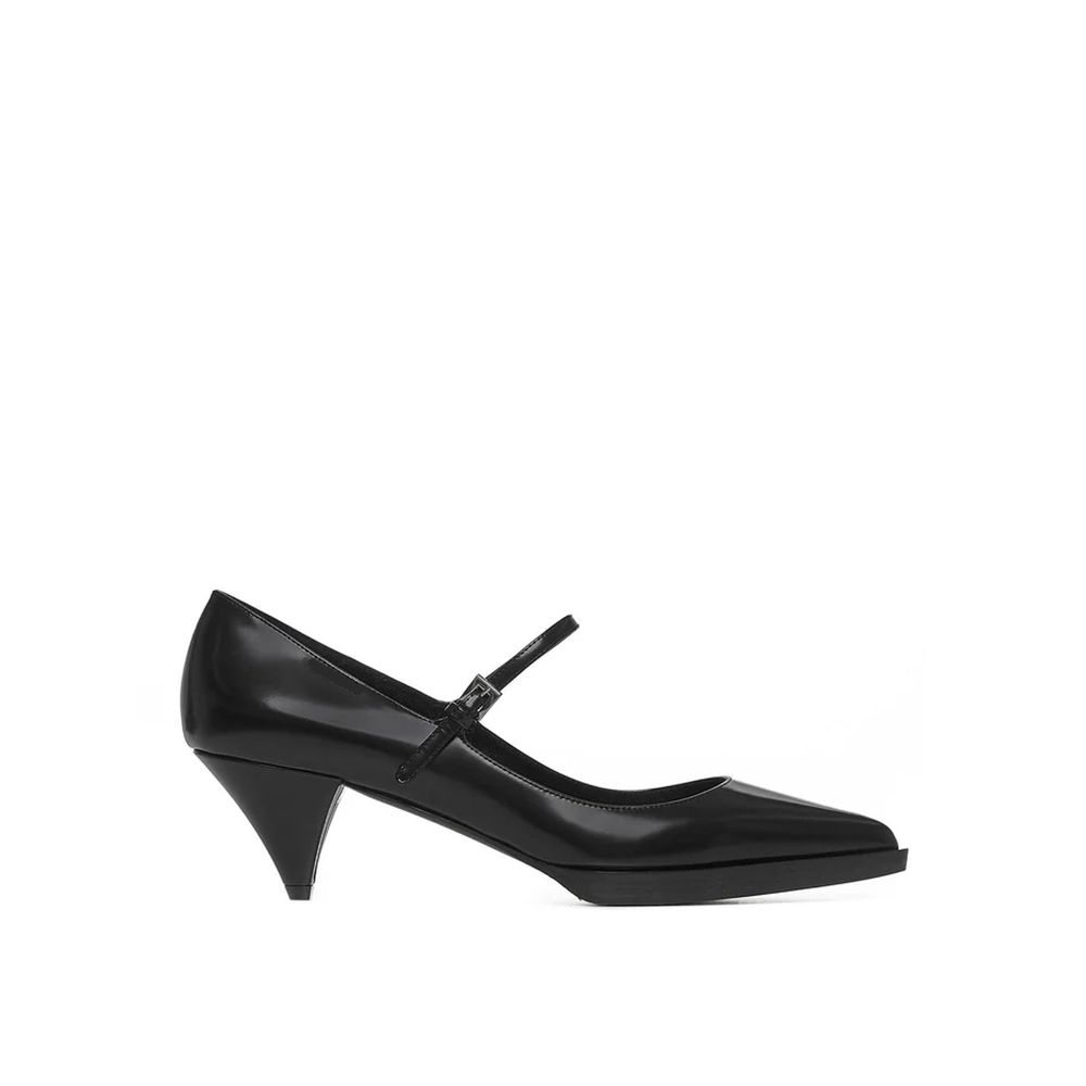 Prada Black Calfskin Mid Heel Women's Pumps