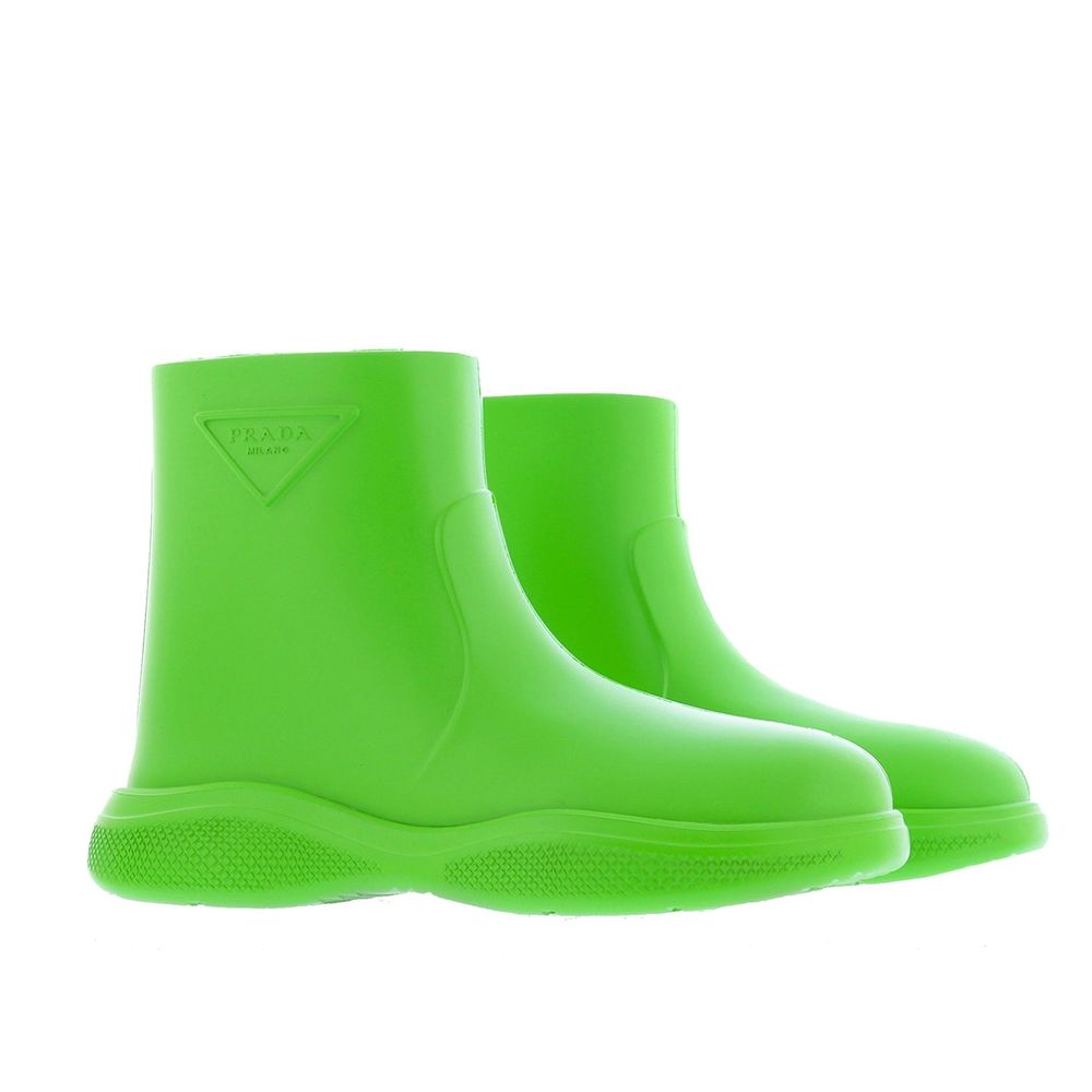 Prada Bicolor Rubber Rain Women's Boots