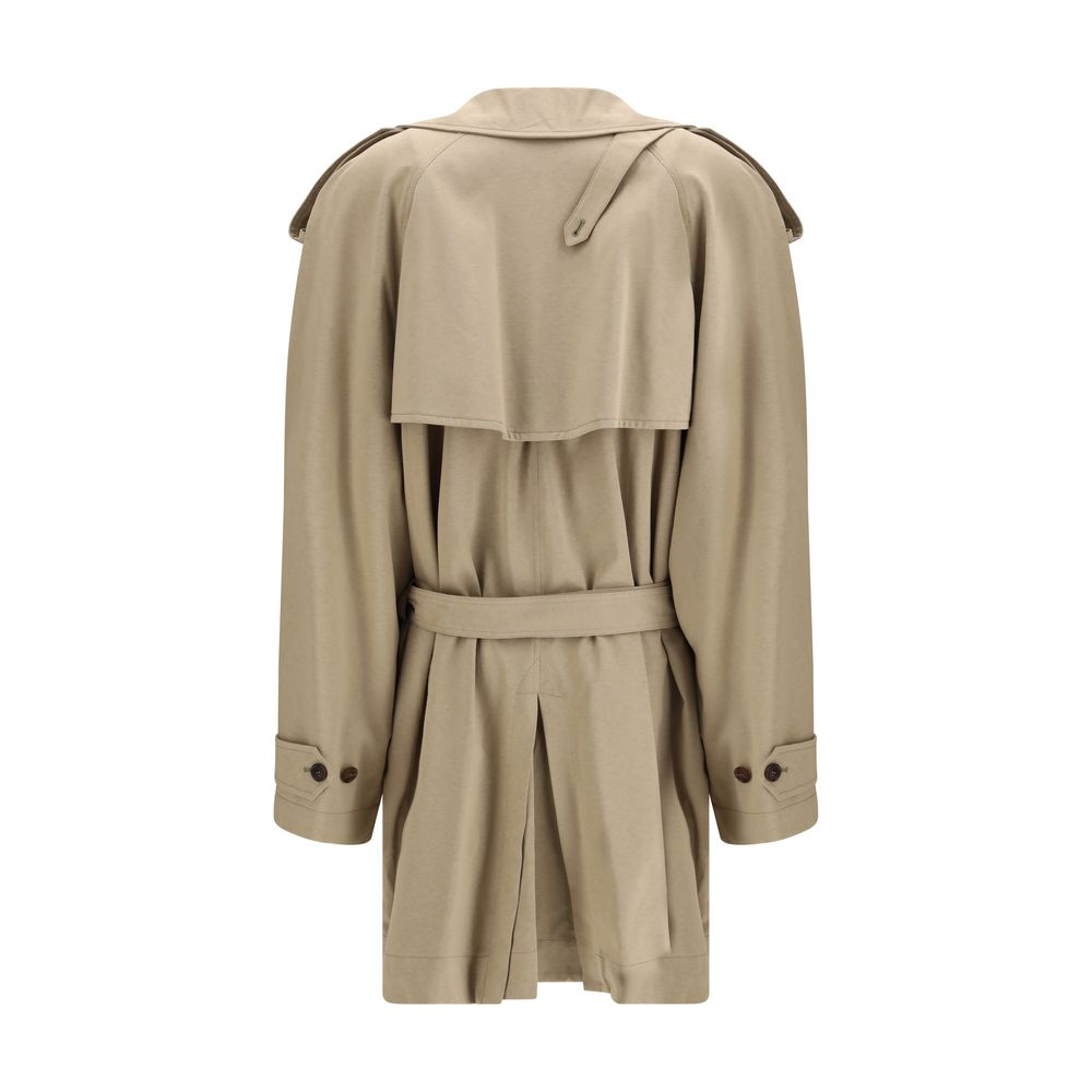 Balenciaga Beige Cotton Trench Women's Coat