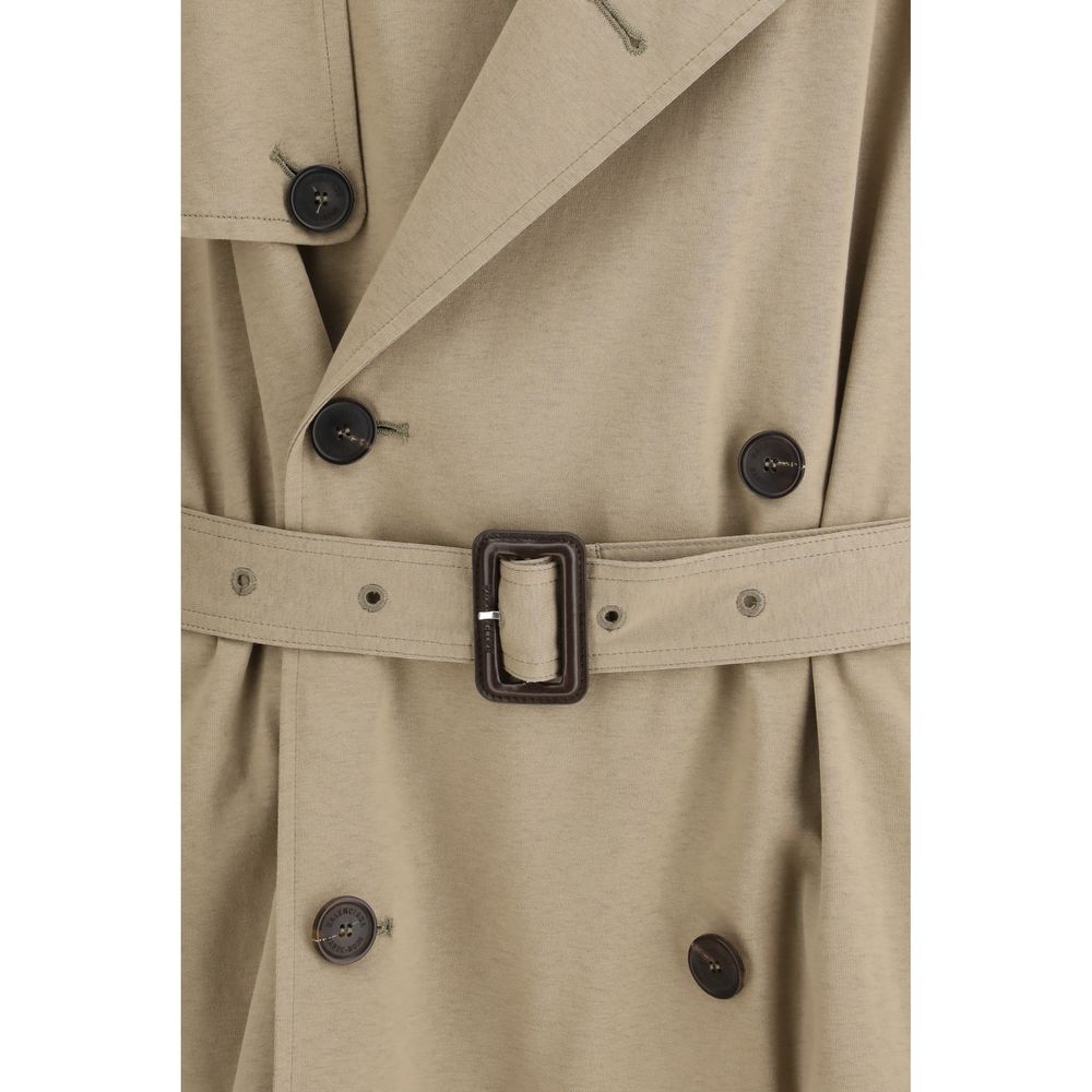 Balenciaga Beige Cotton Trench Women's Coat