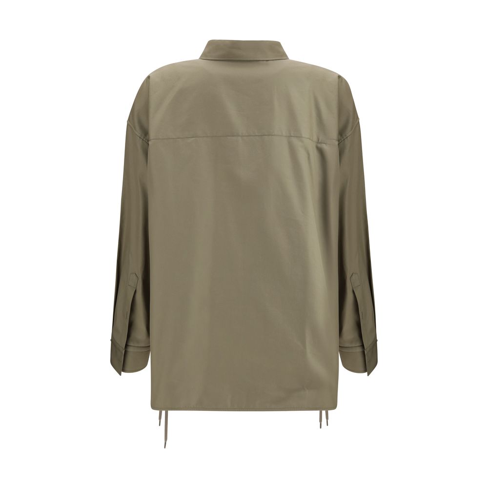 Balenciaga Beige Cotton Dress Women's Shirt