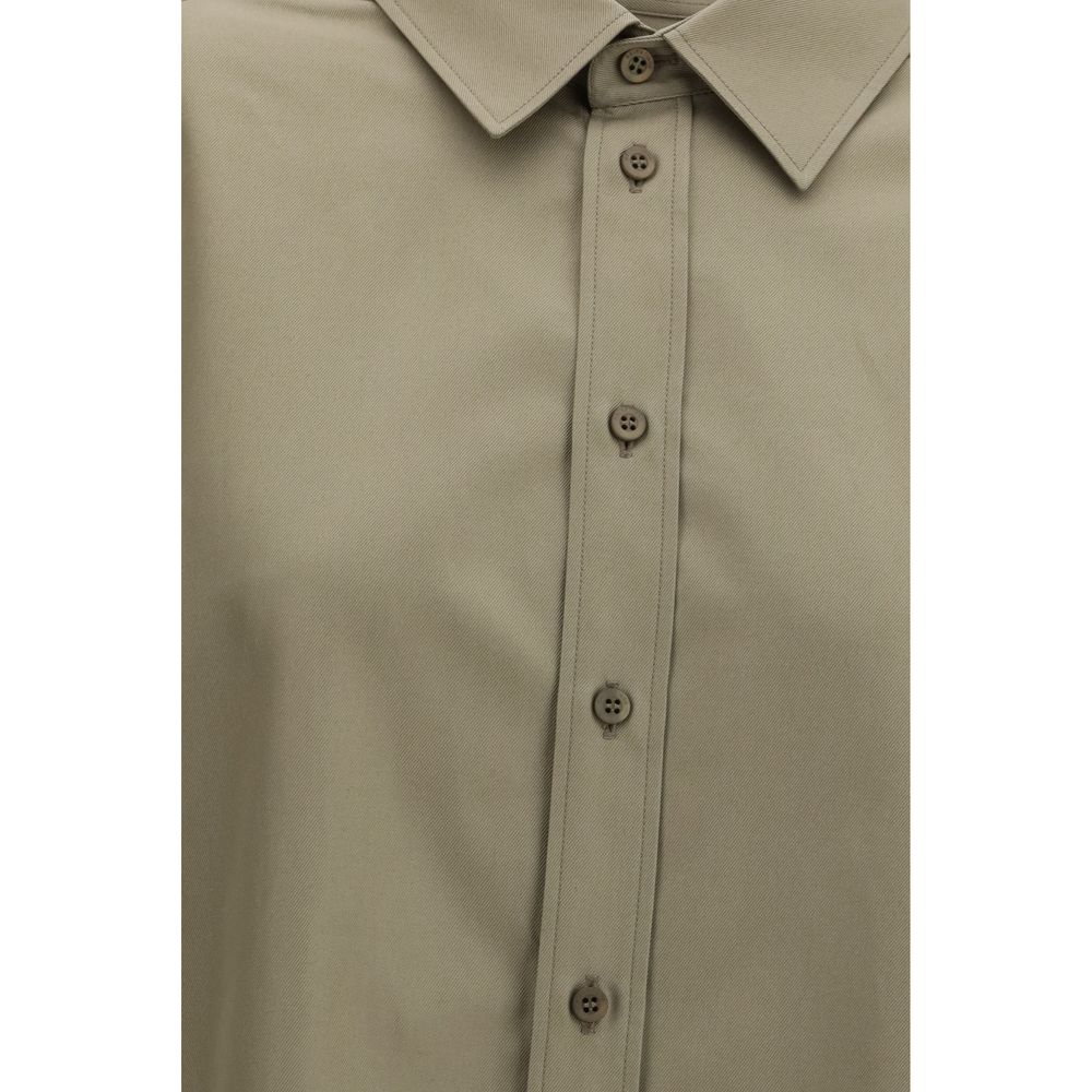 Balenciaga Beige Cotton Dress Women's Shirt
