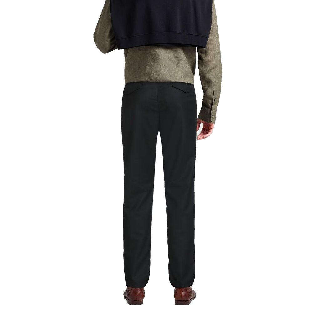 Herno Black Elastane Casual Men's Pants