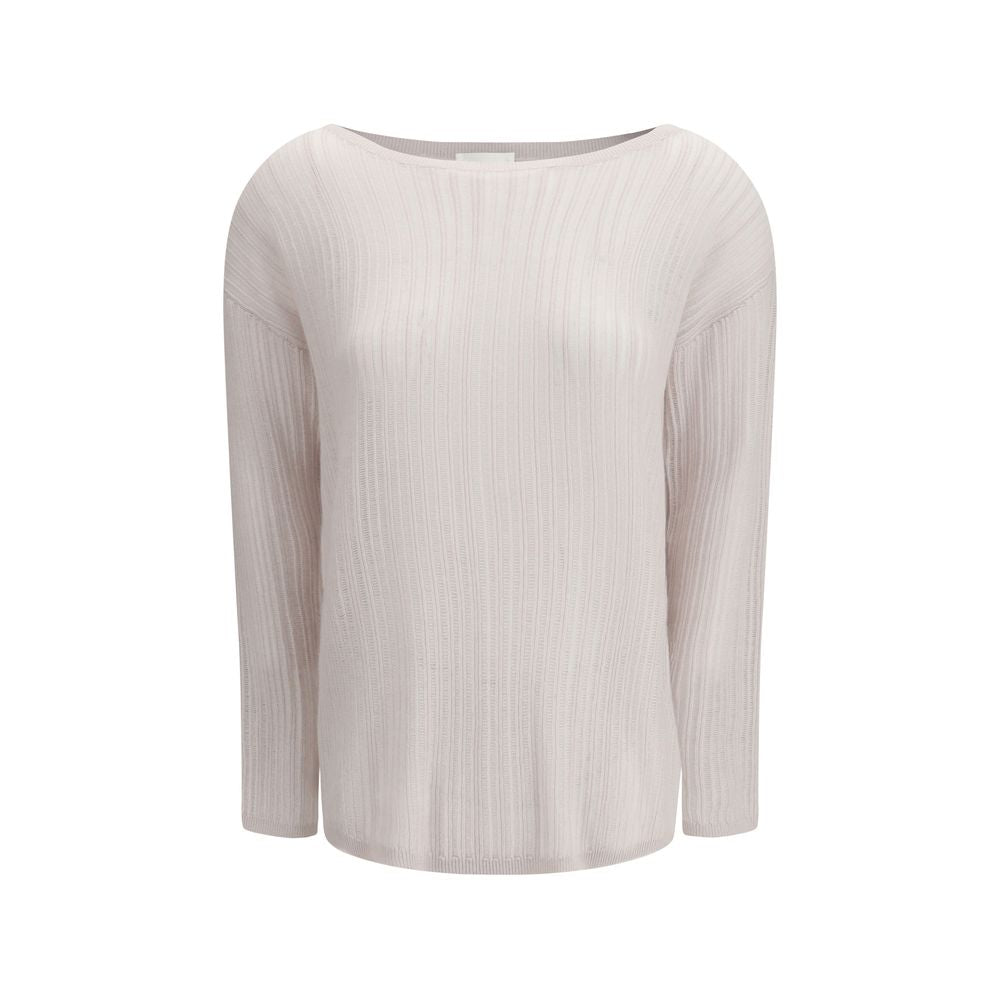 Allude White Cashmere Women's Sweater