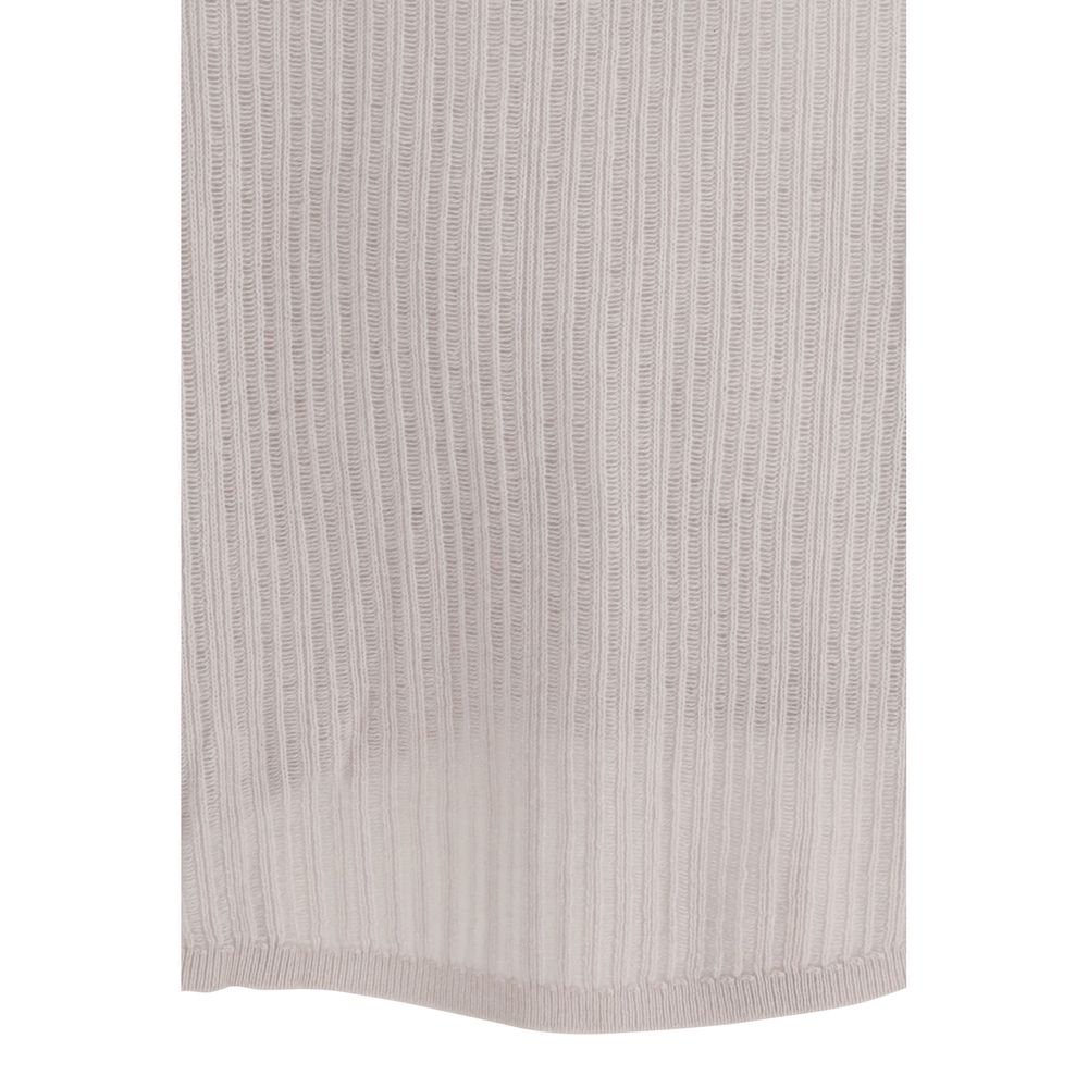 Allude White Cashmere Women's Sweater