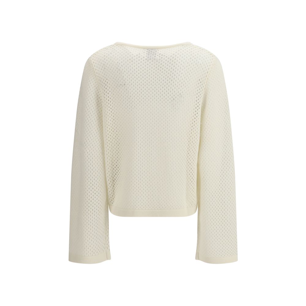 Allude White Wool Women's Sweatshirt