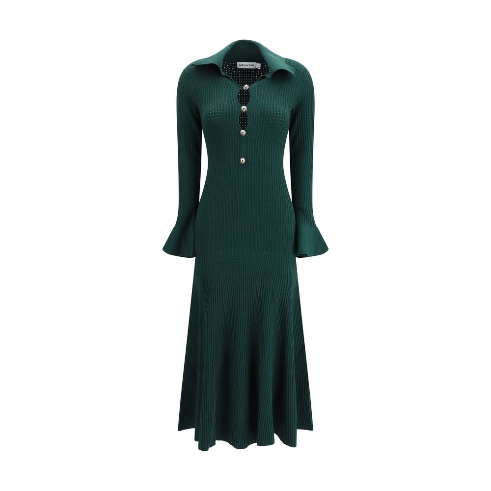 Self-Portrait Bicolor Viscose Casual Women's Dress