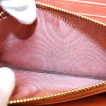 Dior Lady Dior Orange Leather Wallet  (Pre-Owned)
