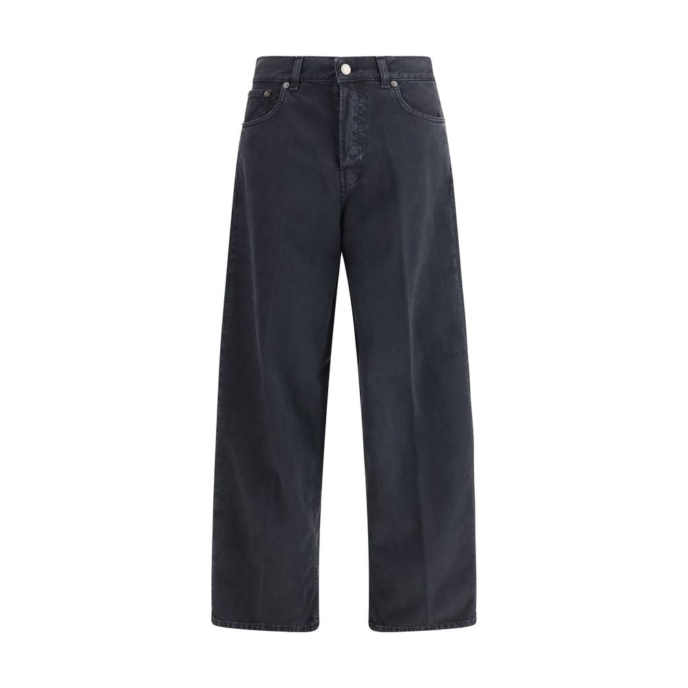 Haikure Black Cotton Straight-Leg Women's Jeans