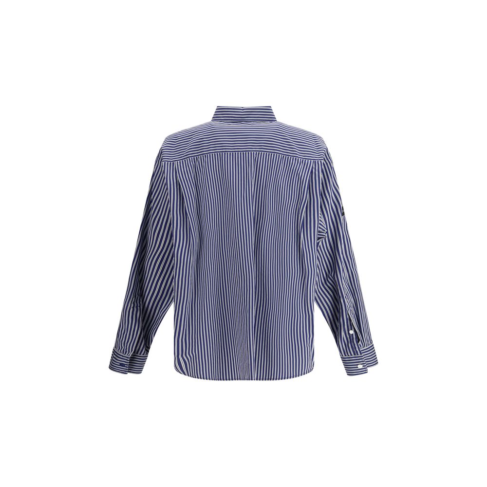 Balenciaga Blue Cotton Pattern Men's Shirt