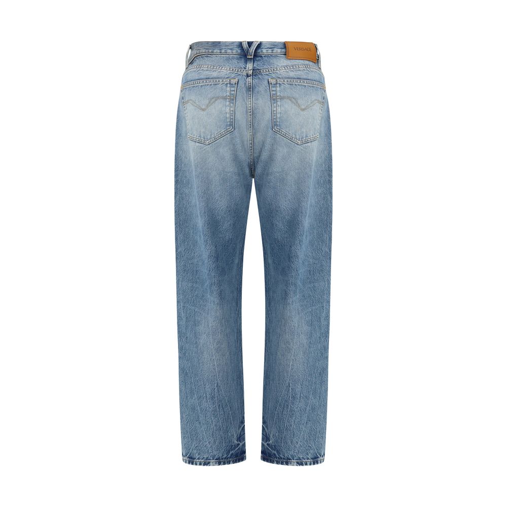 Versace Blue Cotton Jeans Men's Denim