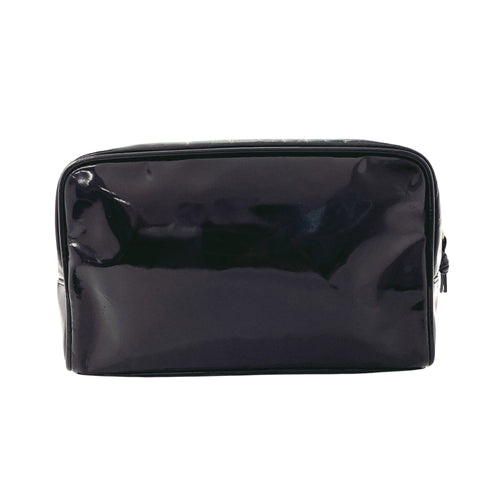 Chanel Coco Mark Black Patent Leather Clutch Bag (Pre-Owned)
