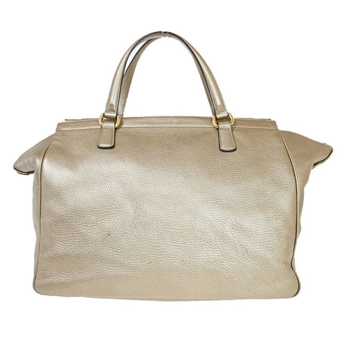 Gucci 1973 Gold Leather Handbag (Pre-Owned)