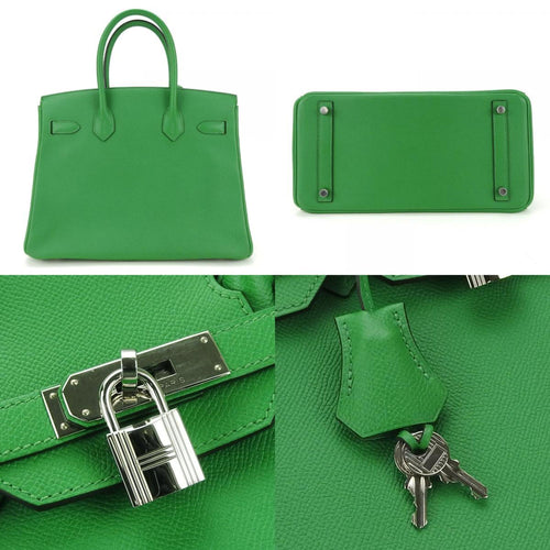 Hermès Birkin 30 Green Leather Handbag (Pre-Owned)