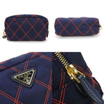Prada Navy Canvas Clutch Bag (Pre-Owned)