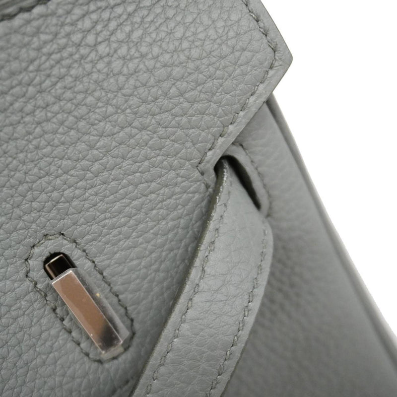 Hermès Birkin 25 Silver Leather Handbag (Pre-Owned)