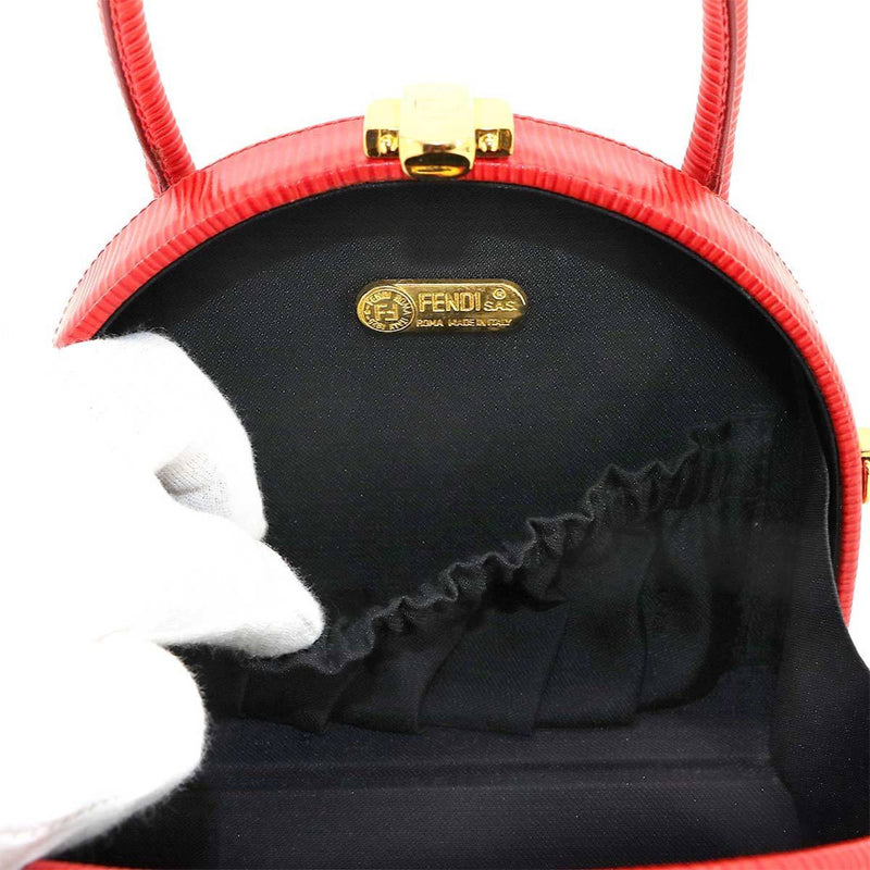 Fendi Red Leather Shoulder Bag (Pre-Owned)