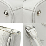 Prada Saffiano White Leather Handbag (Pre-Owned)