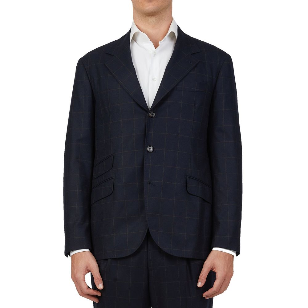 Brunello Cucinelli Blue Wool Two-Piece Men's Suit