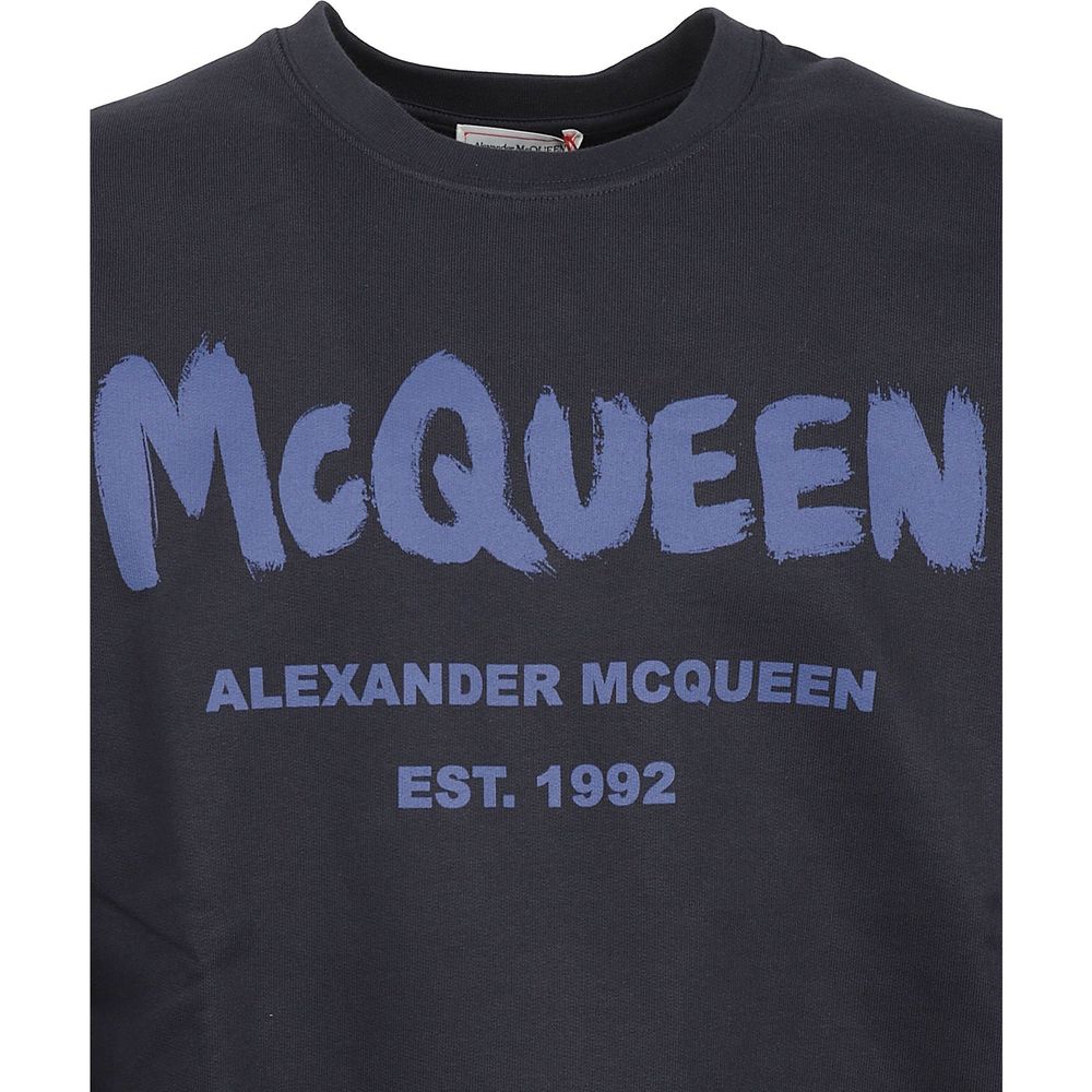 Alexander McQueen Blue Cotton Men's Sweatshirt