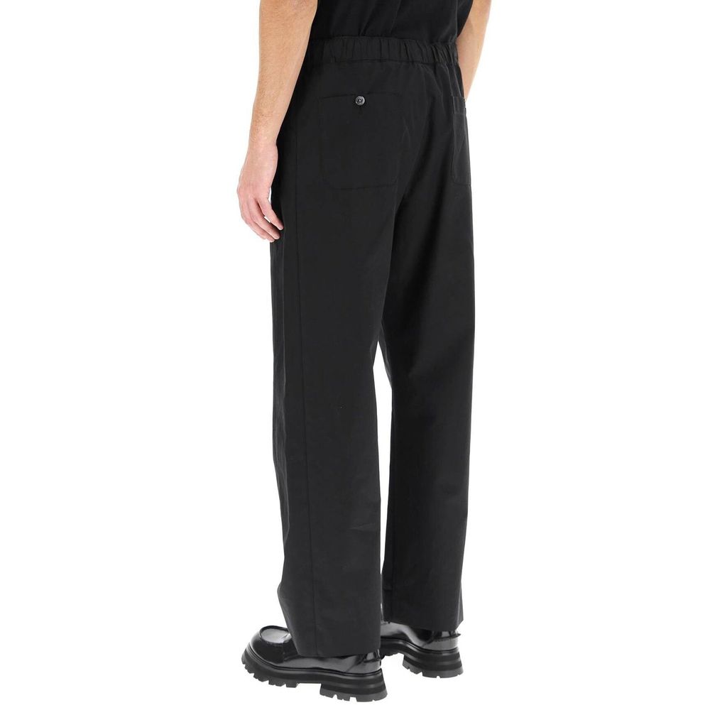 Alexander McQueen Black Cotton Casual Men's Pants