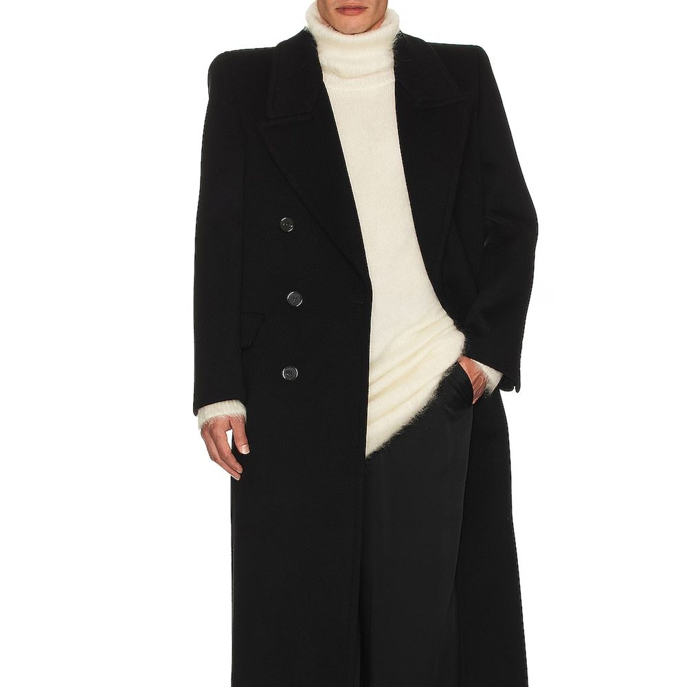 Saint Laurent White Mohair Casual Men's Dress