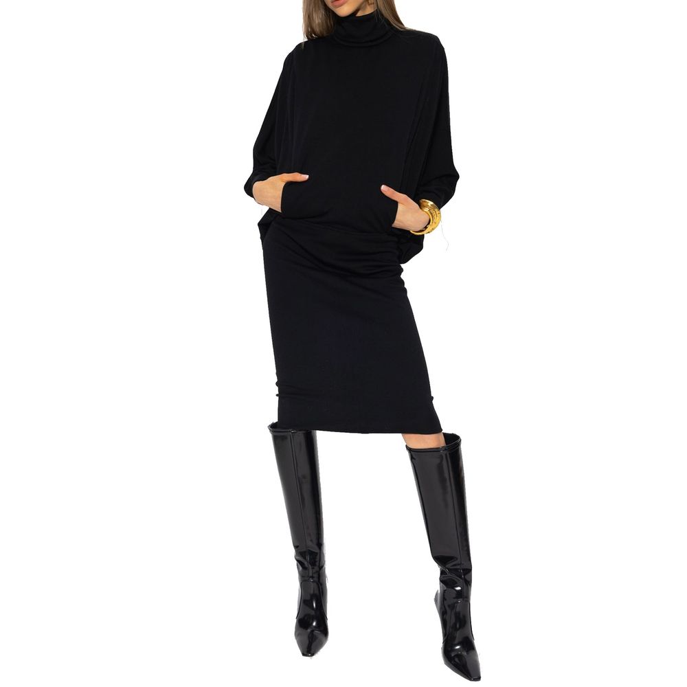 Saint Laurent Black Wool Casual Women's Dress