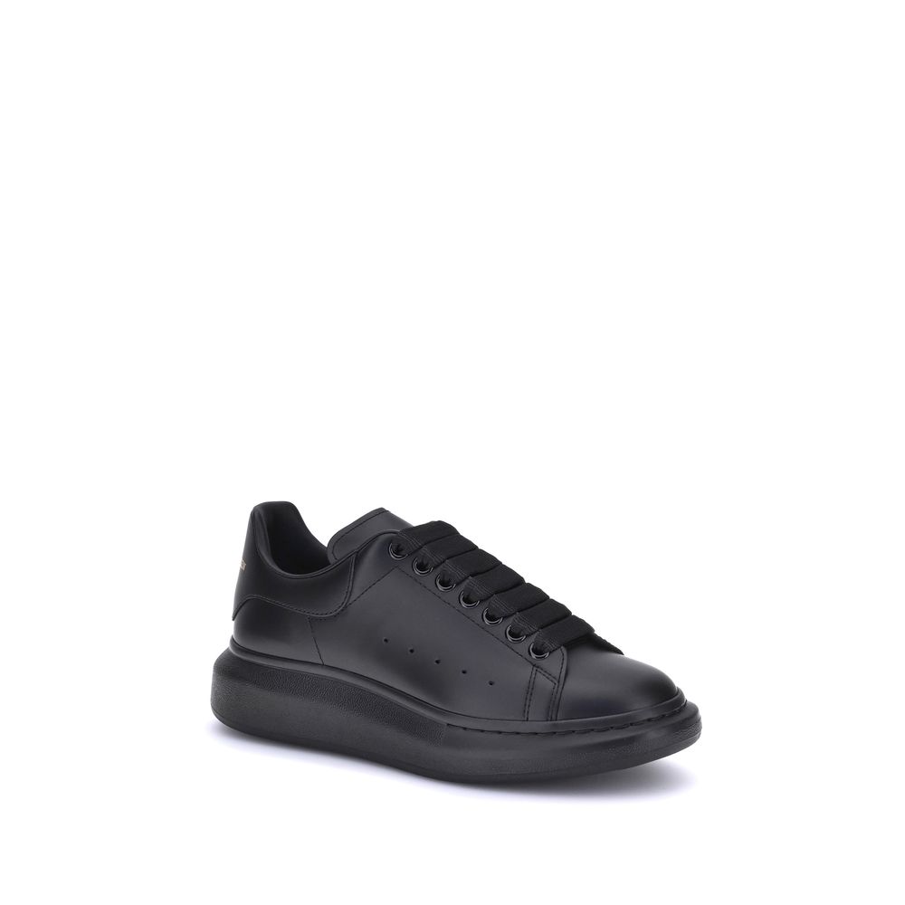 Alexander McQueen Black Calf Leather Bos Taurus Platform Men's Sneakers