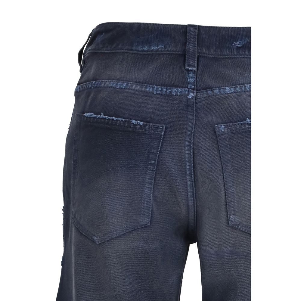 Balenciaga Blue Cotton Flared Women's Jeans