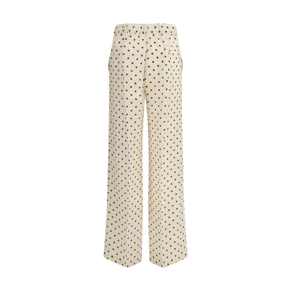 P.A.R.O.S.H. Beige Silk Casual Women's Pants