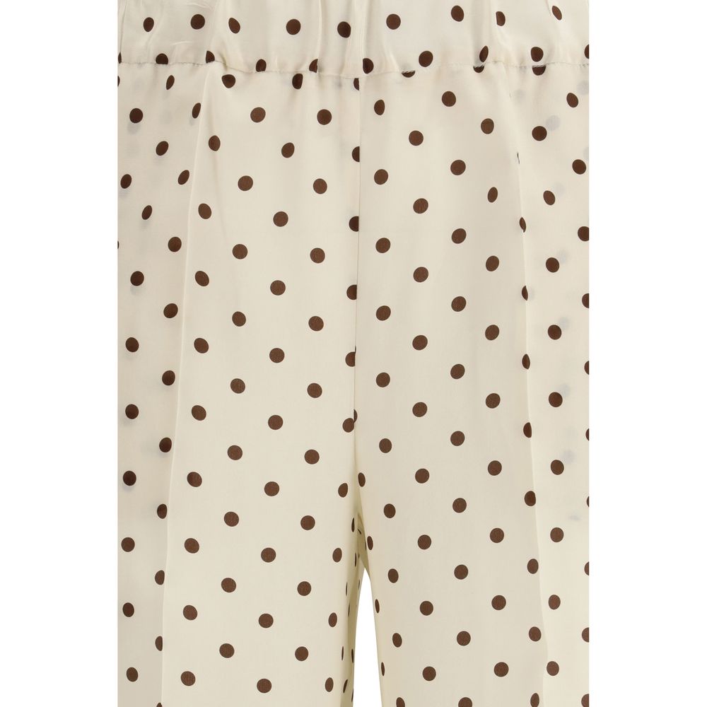 P.A.R.O.S.H. Beige Silk Casual Women's Pants