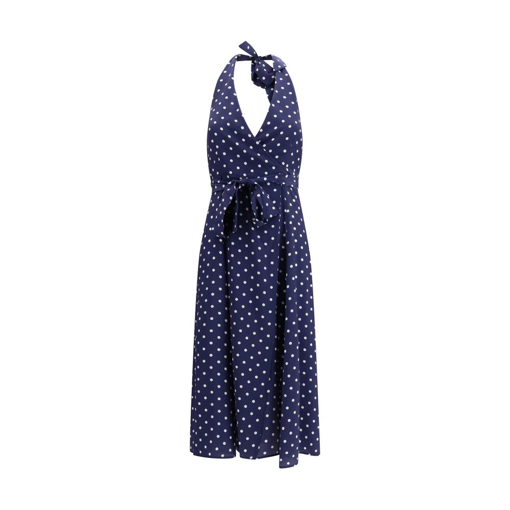 P.A.R.O.S.H. Blue Silk Casual Women's Dress