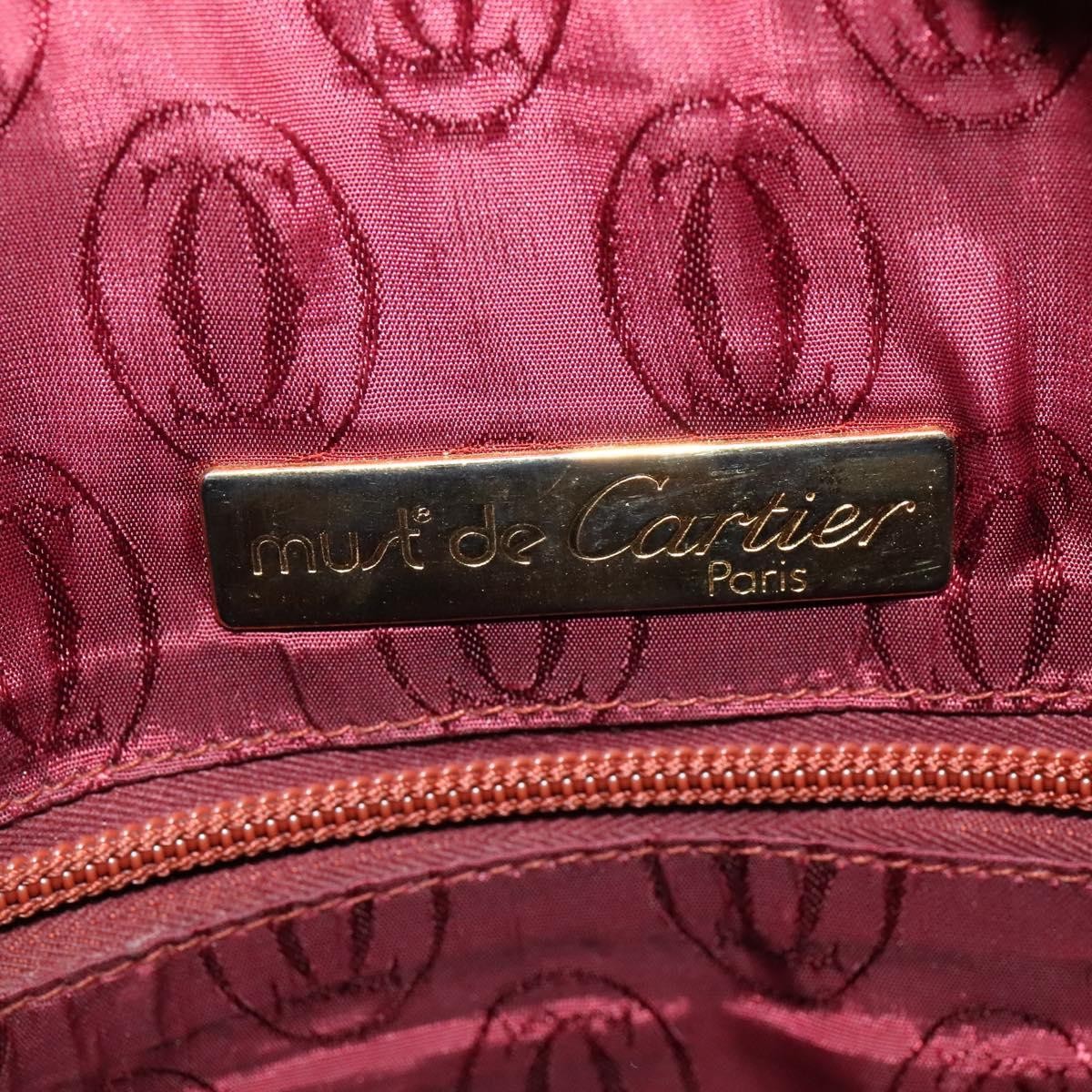 Cartier Tasseled Must De Cartier Leather Yellow Leather Shoulder Bag Bag (Pre-Owned)