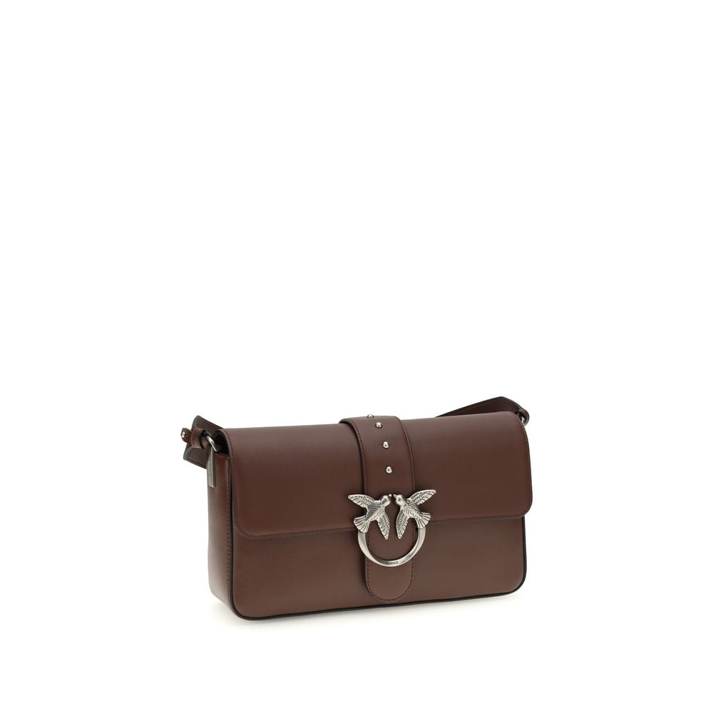 PINKO Brown Leather Shoulder Women's Bag