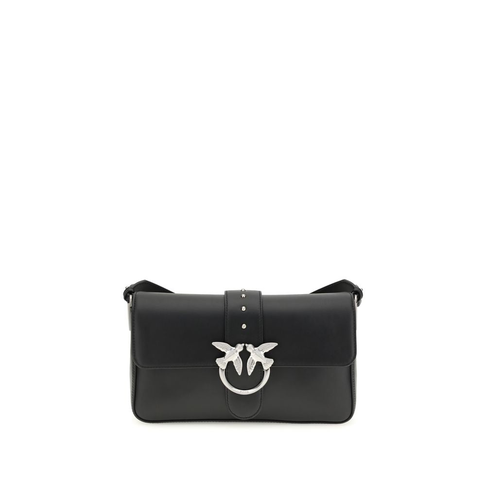 PINKO Black Leather Shoulder Women's Bag