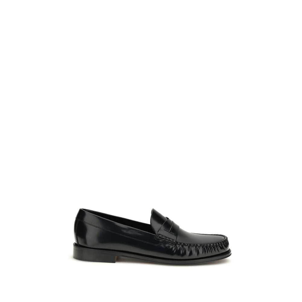 Tom Ford Black Calf Leather Bos Taurus Slip-On Men's Loafers