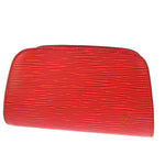 Louis Vuitton Dauphine Red Leather Clutch Bag (Pre-Owned)
