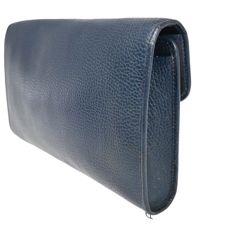Dior Navy Leather Clutch Bag (Pre-Owned)