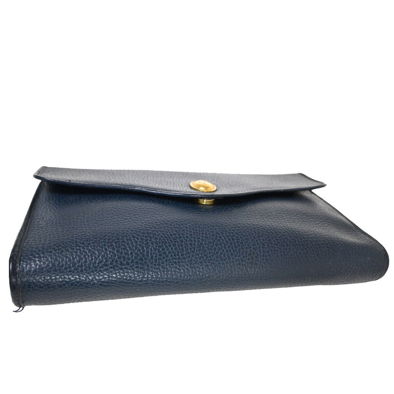 Dior Navy Leather Clutch Bag (Pre-Owned)