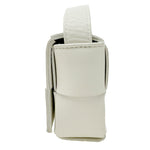 Bottega Veneta Cassette White Leather Shoulder Bag (Pre-Owned)