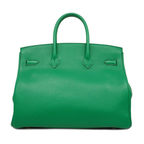 Hermès Birkin 35 Green Leather Handbag (Pre-Owned)