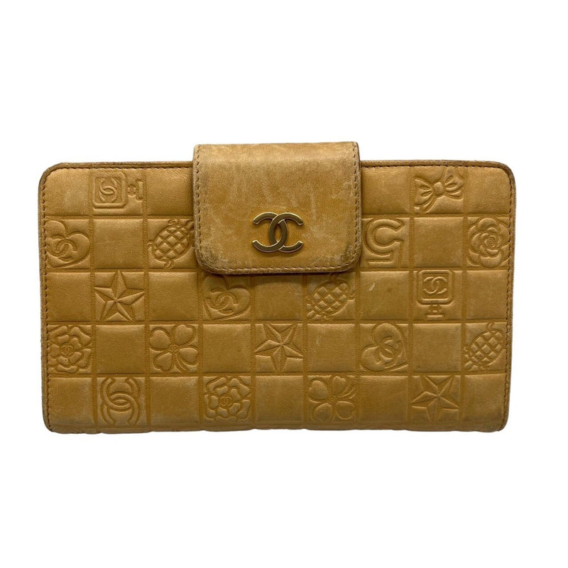 Chanel Cc Beige Leather Wallet  (Pre-Owned)