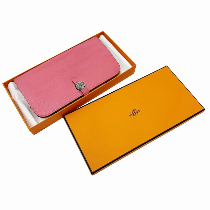 Hermès Dogon Pink Leather Wallet  (Pre-Owned)